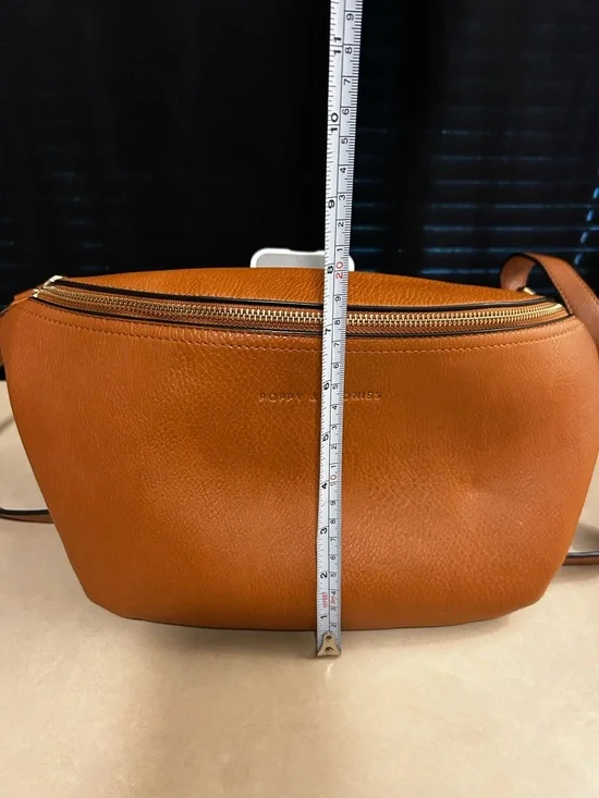 Poppy and Peonies Vegan Leather Crossbody Belt Bag - Picture 14 of 15